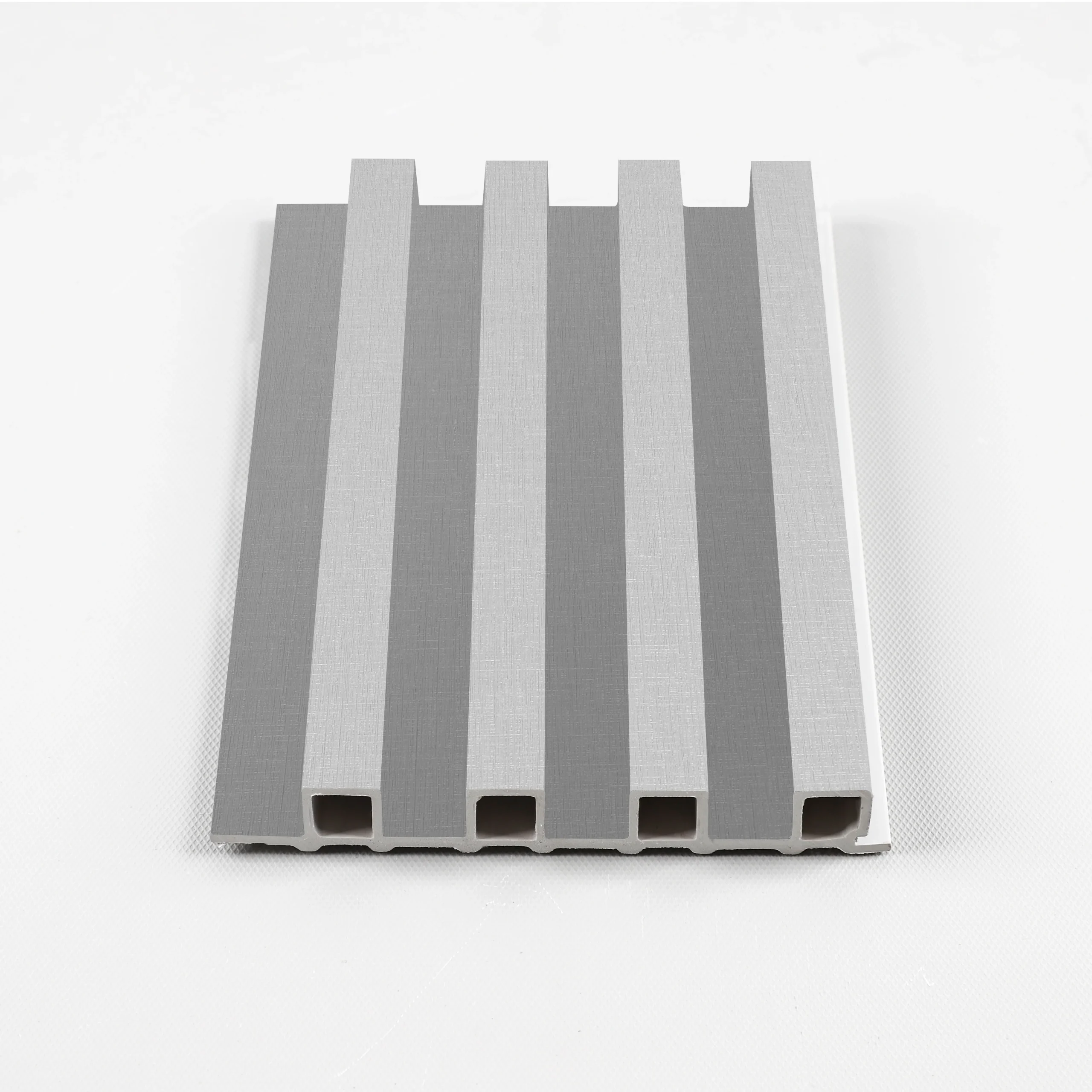 White linen WPC Fluted 3D Wall Panels