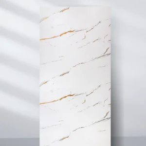 Caramel Vein PVC Marble Sheets UV Protected