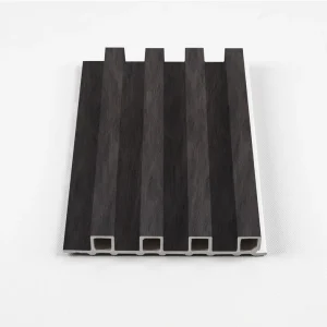 Dark Smoky Oak WPC Fluted 3D Wall Panels