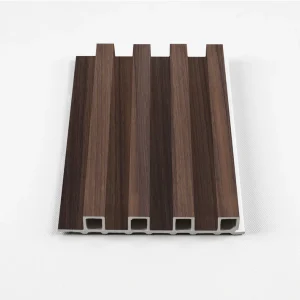 Dark Walnut Oak WPC Fluted 3D Wall Panels