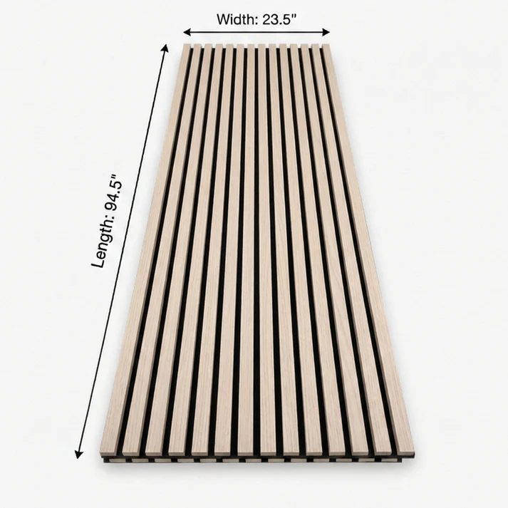 Natural Oak Acoustic Wood Slat Wall Panel - Image 2