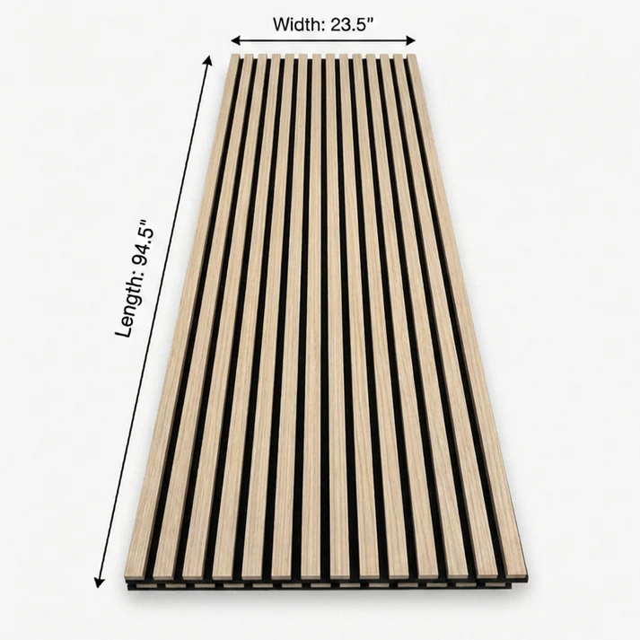 Light Oak Acoustic Wood Slat Wall Panel - Image 2