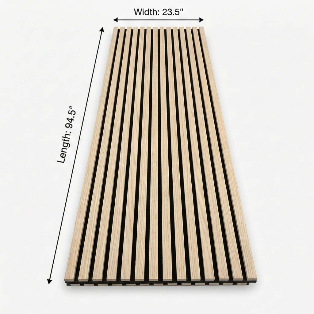 Oak Acoustic Wood Slat Wall Panel - Image 2