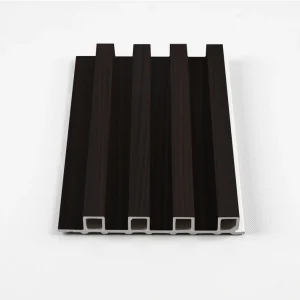 Walnut Ink Metallic WPC Fluted 3D Wall Panels
