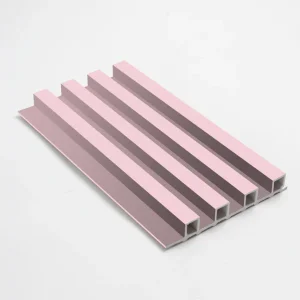 Pink WPC Fluted 3D Wall Panels