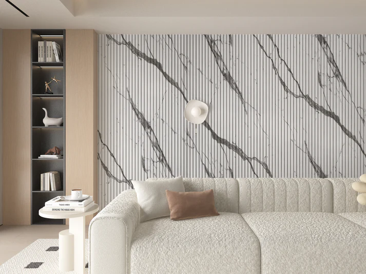 Gray Vain WPC Fluted 3D Wall Panels - Image 2