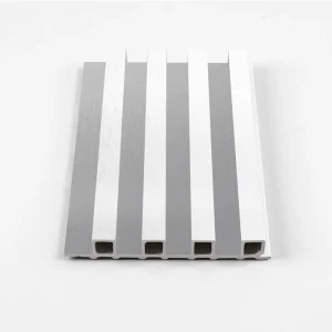 White Brushed WPC Fluted 3D Wall Panels