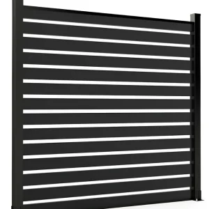 All-Aluminum Open Slat Fence Panel Kit with 1 Post
