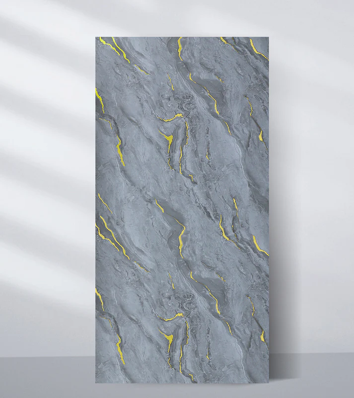 Silver Gold Marble UV Protected PVC Wall Panel