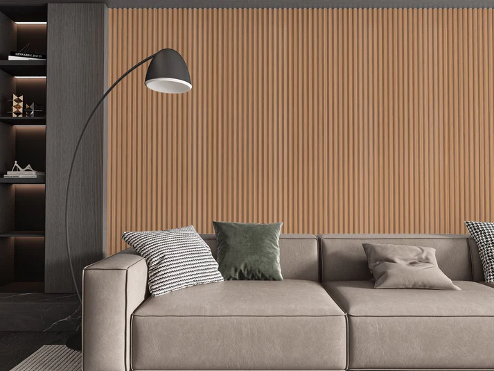 Maple Slate WPC Fluted 3D Wall Panels - Image 2